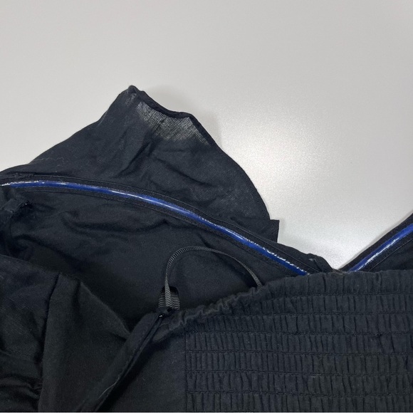 Anthropologie Black smocked Crop Top - Picture 6 of 7